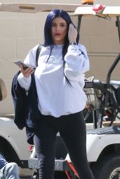 Kylie Jenner Shows Off Her New Hair Color- Out in Calabasas 3/12/2016