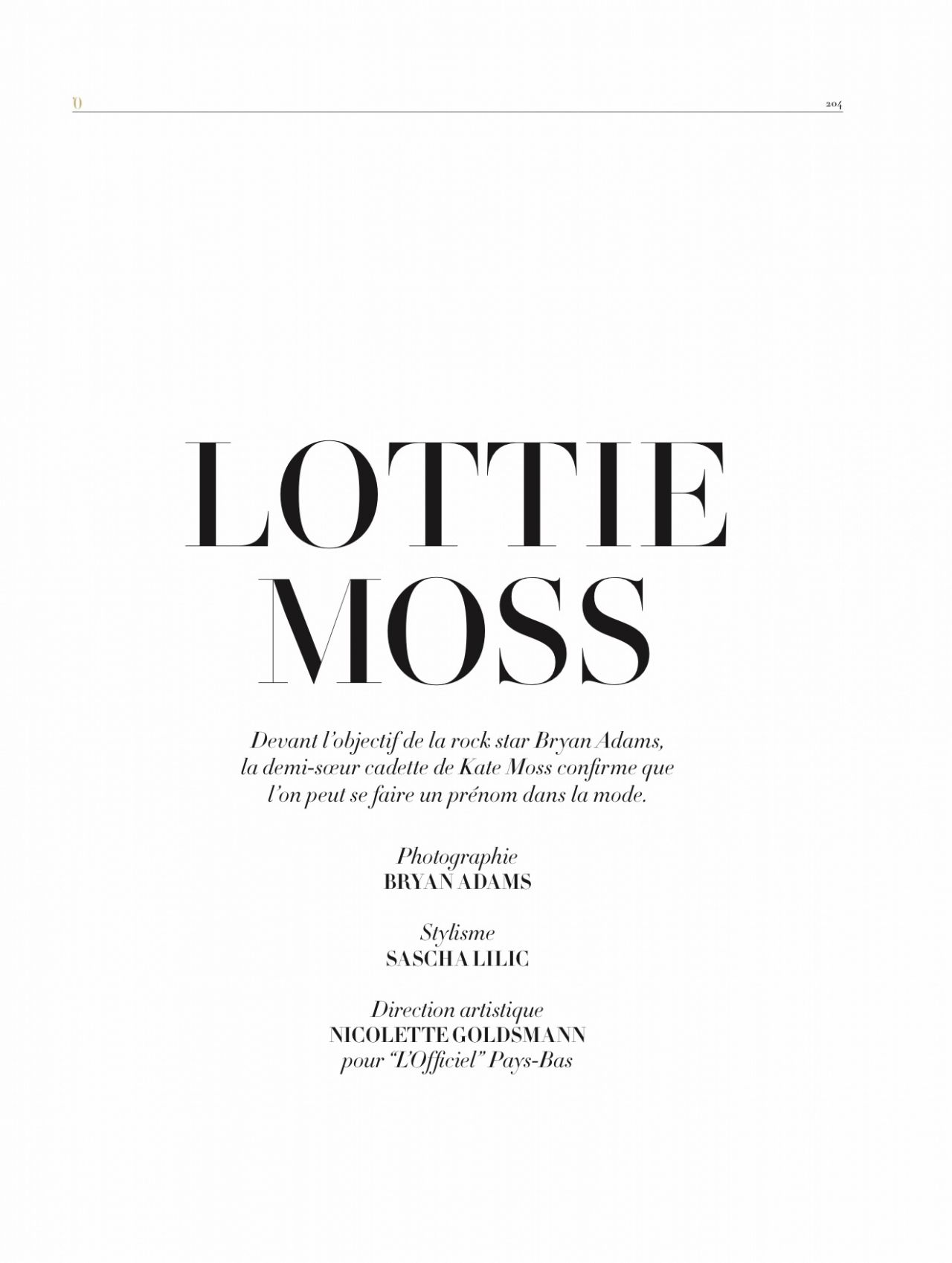 Lottie Moss - LOfficiel Magazine Paris March 2016 Issue 