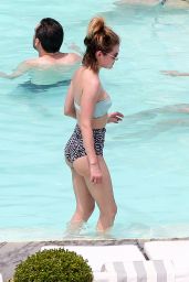 Lucy Hale in a Bikini at Her Hotel Pool in Brazil, March 2016