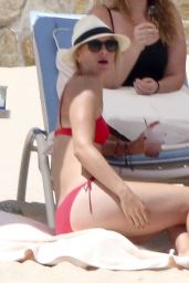 Maria Sharapova in Red Bikini in Cabo San Lucas, Mexico 3/26/2016