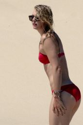 Maria Sharapova in Red Bikini in Cabo San Lucas, Mexico 3/26/2016