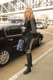 Marla Maples - Flying Out of LAX Wearing Knee-High Boots, March 2016