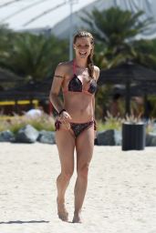 Michelle Hunziker in Bikini - Beach in Dubai 3/27/2016