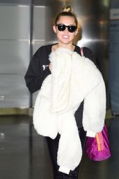 Miley Cyrus at JFK Airport in NYC, February 2016