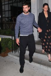 Olivia Munn and Aaron Rodgers Have Dinner at Gracias Madre in Los Angeles 3/15/2016