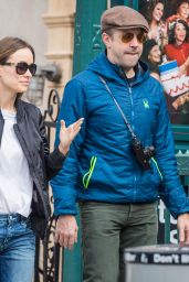 Olivia Wilde and Her Fiance Take a Spring Time Walk in New York City 3/8/2016