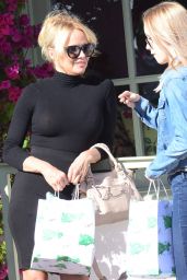 Pamela Anderson - Outside The Ivy in Santa Monica, 3/23/2016