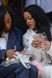 Rihanna at a Clippers Game with Her BFF Melissa Forde in Los Angeles 3/5/2016