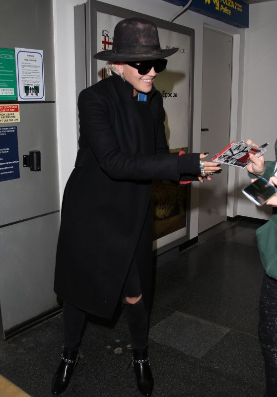 Rita Ora - Arriving in Milan, Italy 3/17/2016