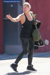 Ronda Rousey at a Gym and Then Getting Gas in Los Angeles, March 2016