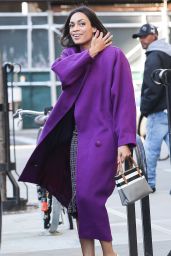 Rosario Dawson Fashion - Leaving the Bowery Hotel in New York City 3/29/2016