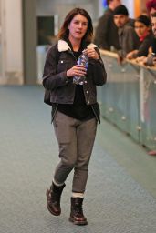 Shenae Grimes and husband Josh Beech - Airport in Vancouver 3/27/2016