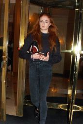 Sophie Turner - Leaving Her Hotel in Paris, March 2016