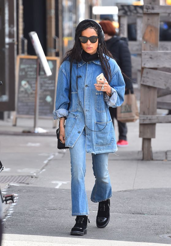 Zoë Kravitz in Jeans - Out in New York City 3/17/2016