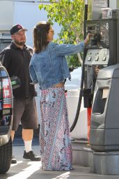Alessandra Ambrosio at a Gas Station in Los Angeles 4/19/2016