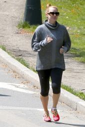 Amy Adams in Leggings - Out for a Jog in New York City 4/26/2016