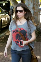 Anna Kendrick Street Style - At Alfred Coffee & Kitchen in West Hollywood 3/31/2016