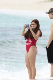 Ariel Winter in a Red Swimsuit - Bahamas 4/6/2016