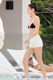 Bella Hadid in Bikini at a Pool in St Barts 4/1/2016 