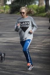 Cara Delevingne - Running in the Lady Garden 5km Race in Battersea Park in London 4/23/2016