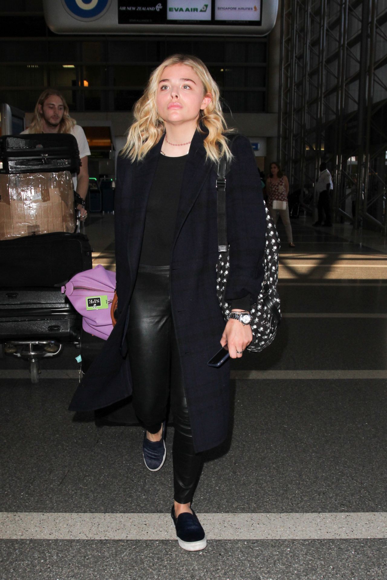 Chloe Grace Moretz arrives at Los Angeles International (LAX