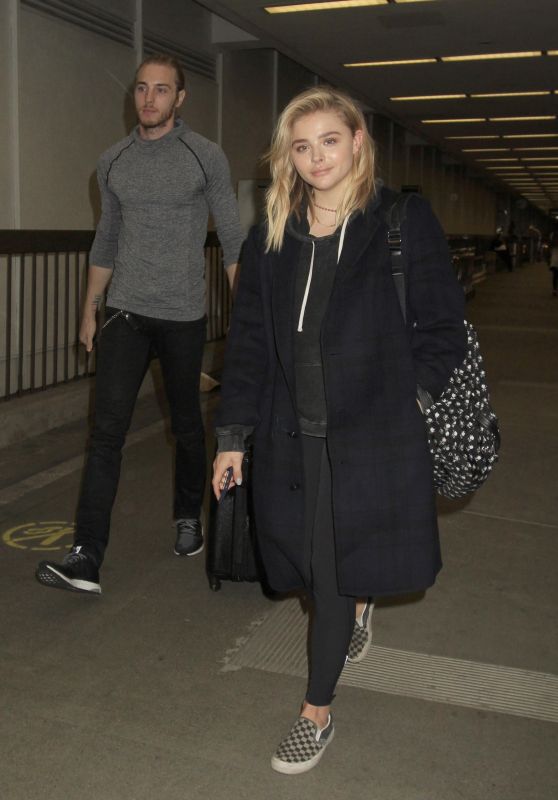 Chloe Moretz Airport Style - LAX in Los Angeles 4/12/2016 