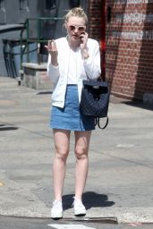 Dakota Fanning Street Style - Out in NYC 4/21/2016 