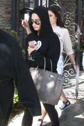 Demi Lovato Wears Her Hood Up - Los Angeles 3/30/2016 