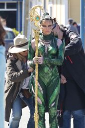 Elizabeth Banks as Rita Repulsa on the Set of 