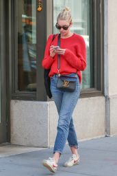 Elsa Hosk Street Style - Out in New York City 4/20/2016