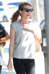 Emma Roberts in Spandex - Leaving the Gym in LA, 4/5/2016