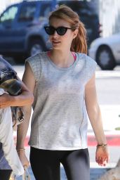 Emma Roberts in Spandex - Leaving the Gym in LA, 4/5/2016