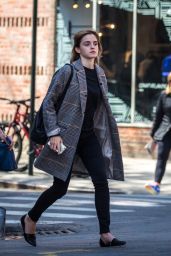 Emma Watson Casual Outfit - Heading Out From a Restaurant in New York 4/27/2016