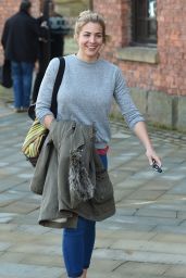 Gemma Atkinson Street Style - Leaving Key 103 Radio Station in Manchester, UK 4/13/2016