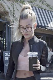 Hailey Baldwin With a Large Bruise on Her Chest - Los Angeles 4/27/2016