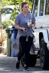 Hilary Duff Casual Outfit - Out in Beverly Hills 4/27/2016 