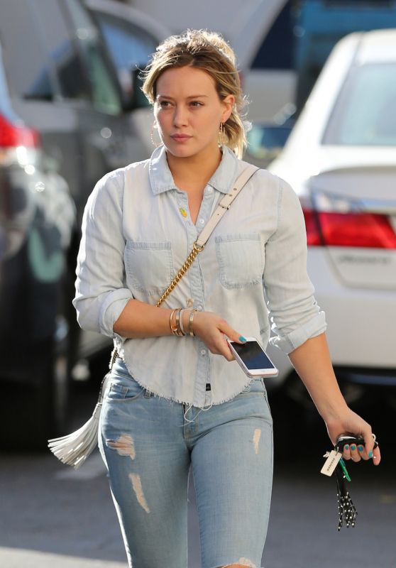 Hilary Duff Urban Outfit - Visits the Nail Salon in Beverly Hills, 4/26/2016
