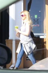 Holly Madison Street Style - at M Cafe in Los Angeles 4/4/2016