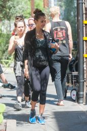 Jessica Alba in Leggings - Leaving the Gym in Los Angeles 4/3/2016