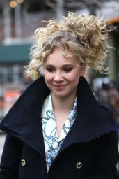 Juno Temple in Long Coat - Out in New York City, April 2016