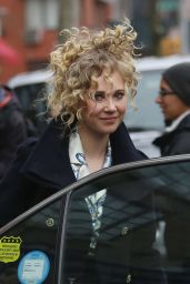 Juno Temple in Long Coat - Out in New York City, April 2016