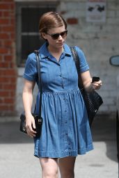 Kate Mara in Jeans Dress - Out in Los Angeles 4/6/2016
