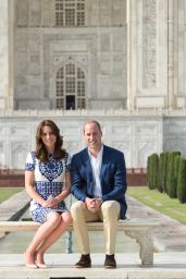 Kate Middleton and  Prince William Visit the Taj Mahal in Agra, India 4/16/2016