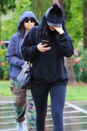 Kylie Jenner - Bundling Up in Comfy Clothes on Her Way to lunch With BFF Jordyn Wood 4/9/2016