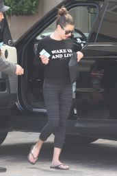 Lea Michele in Leggings - Arrives at the Montage Hotel in Beverly Hills 3/31/2016