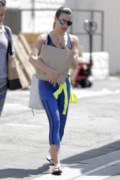 Lea Michele in Spandex - Leaving a Gym in Brentwood, CA, 4/27/2016