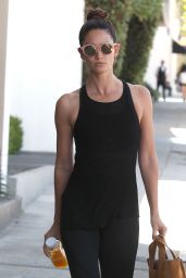 Lily Aldridge Stops By a Gym For a Work - Out in West Hollywood, California 4/20/2016