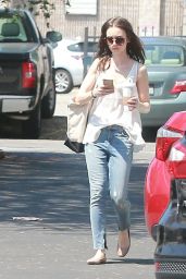 Lily Collins Street Style - Out in Los Angeles 4/22/2016 