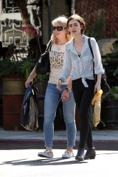Lily Collins Style Inspiration - Shopping in Los Angeles 4/23/2016