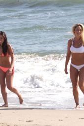 Louisa Lytton & Caroline Pearce in a Bikini - Santa Monica Beach 4/28/2016